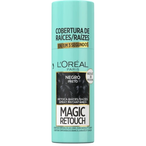 LOREAL MAGIC RETOUCH 1 NEGRO RETOCA RAICES 75 ML LACAS Y ESPUMAS PELO